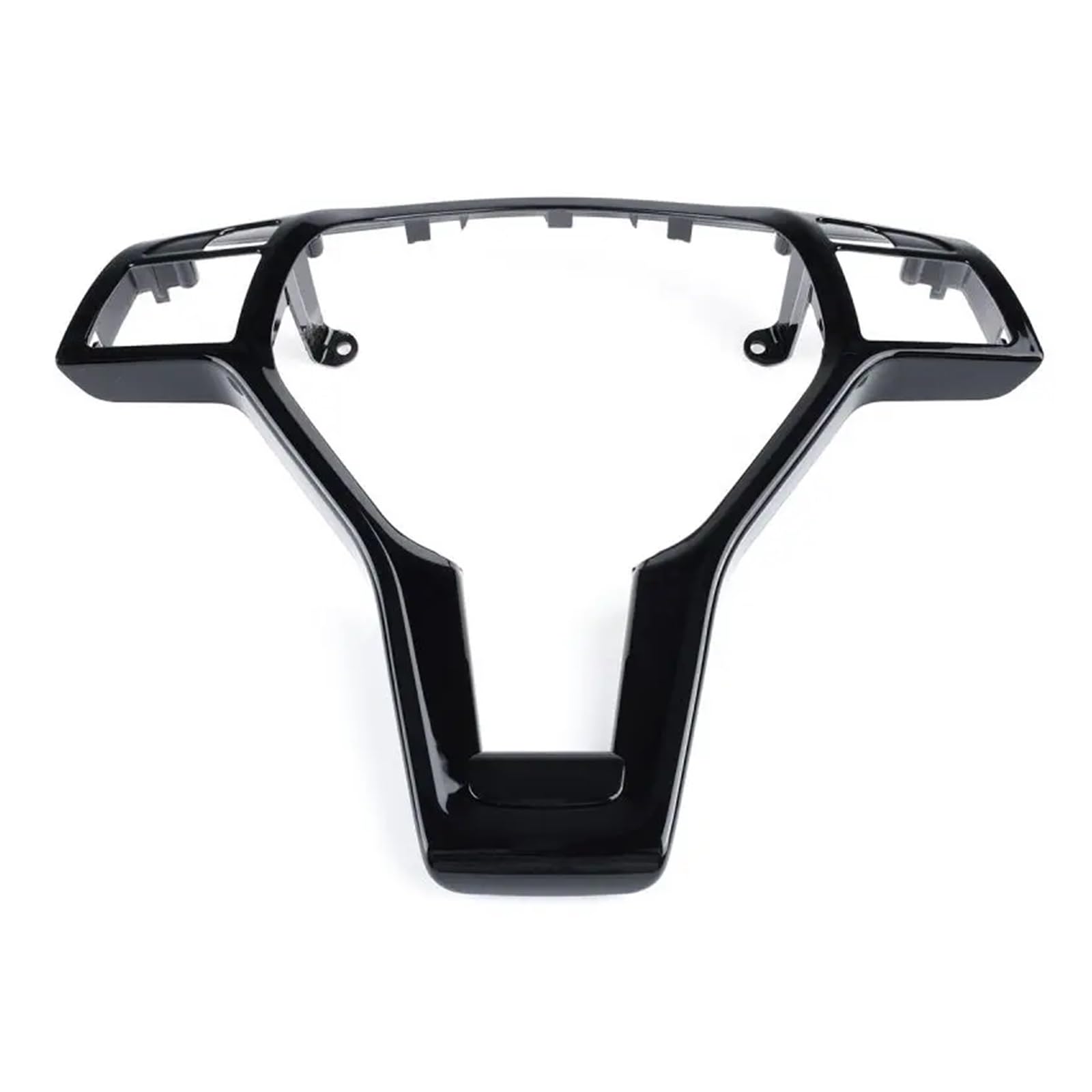 DEMULAX for Mercedes, for Benz, for CE CLA KLASSE W204 W212 W117 C172 C218 C63 E63 2012-2014, AMG-Stil Auto-Lenkradrahmen-Zierabdeckung ABS Auto-Lenkrad-Aufkleber(Black) von DEMULAX