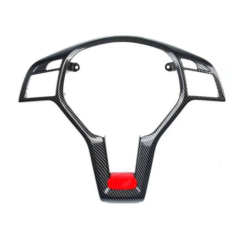 DEMULAX for Mercedes, for Benz, for CE CLA KLASSE W204 W212 W117 C172 C218 C63 E63 2012-2014, AMG-Stil Auto-Lenkradrahmen-Zierabdeckung ABS Auto-Lenkrad-Aufkleber(Carbon Red) von DEMULAX
