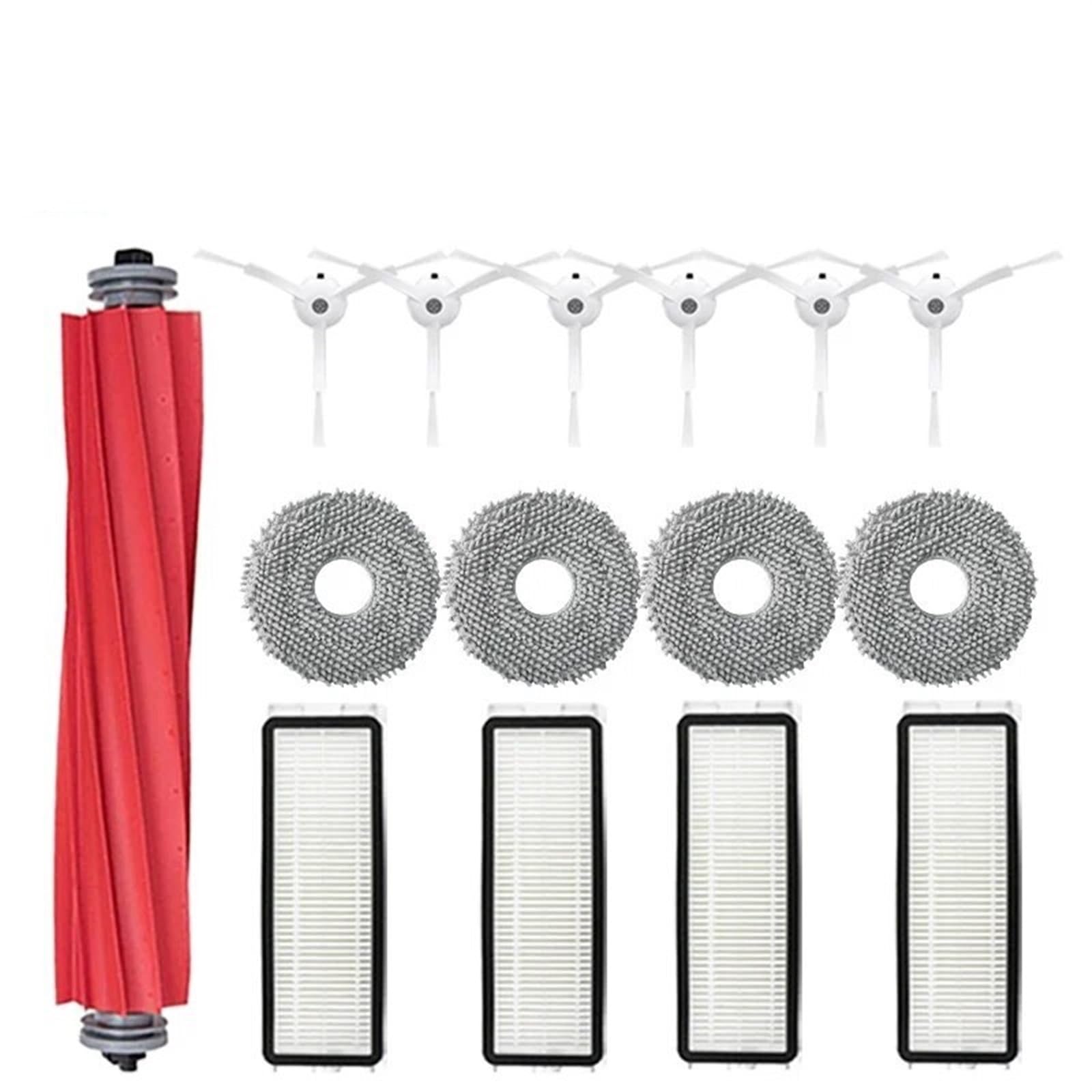 DEMULAX for Roborock, Q Revo / P10 A7400RR Roboter-Staubsauger-Reiniger-Zubehör, Hauptseitenbürste, Hepa-Filter, Mopptücher, Staubbeutel, Ersatzteil Roboterstaubsauger-Zubehörset(15pcs) von DEMULAX