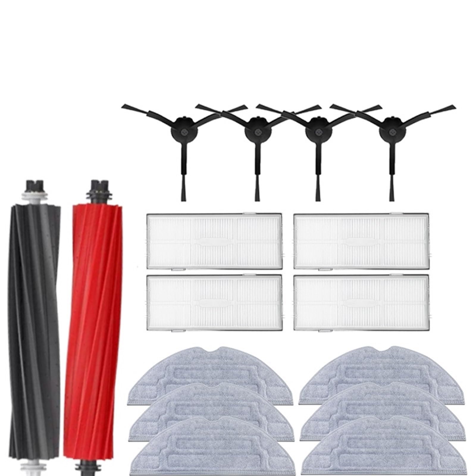 DEMULAX for Roborock, S8 S8 Pro Ultra S8+ Roboter-Staubsauger-Ersatzteile, Hauptseitenbürsten, Mopptücher, HEPA-Filter, Staubbeutel, Zubehör Roboterstaubsauger-Zubehörset(16PCS) von DEMULAX