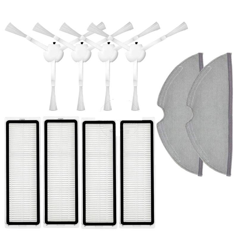 DEMULAX for Xiaomi, MI Roboter Vakuum Mopp 2 Pro Plus STYTJ02ZHM Zubehör Staubsauger Ersatzteile Ersatz Pinsel Filter Mopp Tuch Roboterstaubsauger-Zubehörset(BS) von DEMULAX