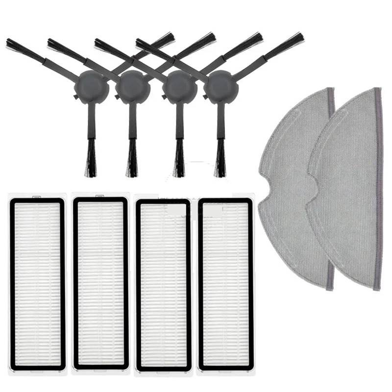 DEMULAX for Xiaomi, MI Roboter Vakuum Mopp 2 Pro Plus STYTJ02ZHM Zubehör Staubsauger Ersatzteile Ersatz Pinsel Filter Mopp Tuch Roboterstaubsauger-Zubehörset(HS) von DEMULAX