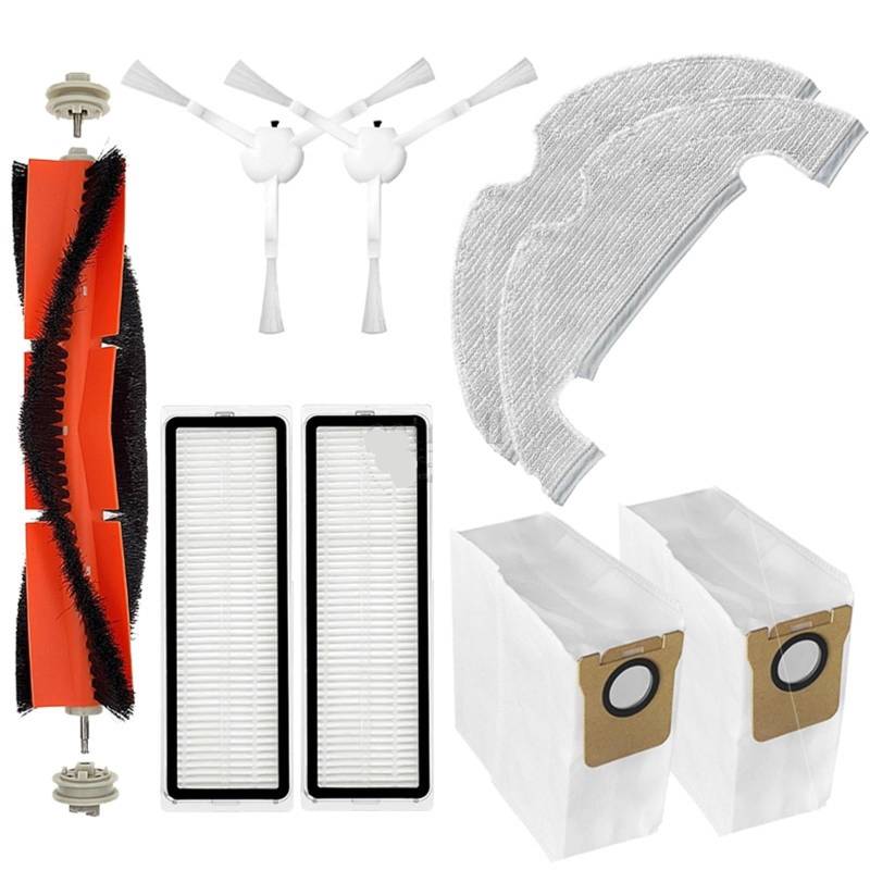 DEMULAX for Xiaomi, Mi Robot Vacuum Mop 2 Ultra STYTJ05ZHM Zubehör Ersatzteile Staubsauger Ersatz Pinsel Hepa-Filter Lumpen Roboterstaubsauger-Zubehörset(SHong) von DEMULAX