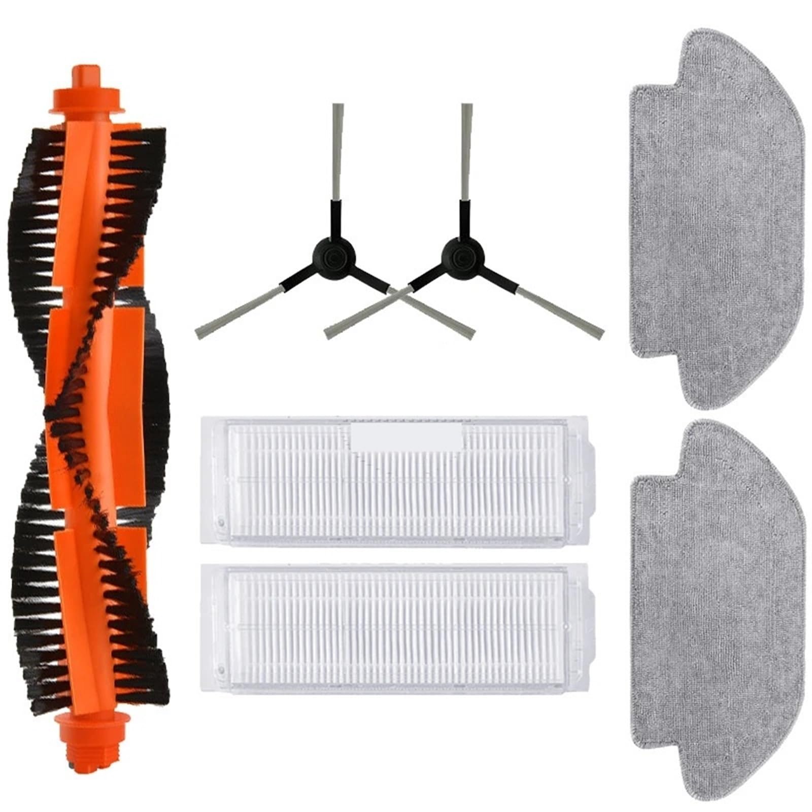 DEMULAX for Xiaomi, Roboter Vakuum S10 Zubehör Staubsauger Ersatzteile Ersatz Wichtigsten Pinsel Hepa-Filter Mopp Tuch Roboterstaubsauger-Zubehörset(MHS) von DEMULAX
