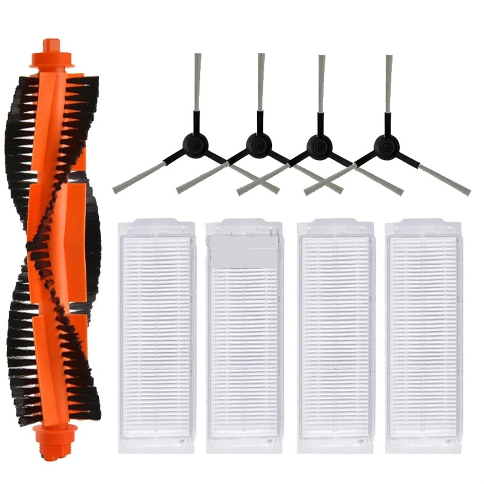DEMULAX for Xiaomi, Roboter Vakuum S10 Zubehör Staubsauger Ersatzteile Ersatz Wichtigsten Pinsel Hepa-Filter Mopp Tuch Roboterstaubsauger-Zubehörset(MT) von DEMULAX