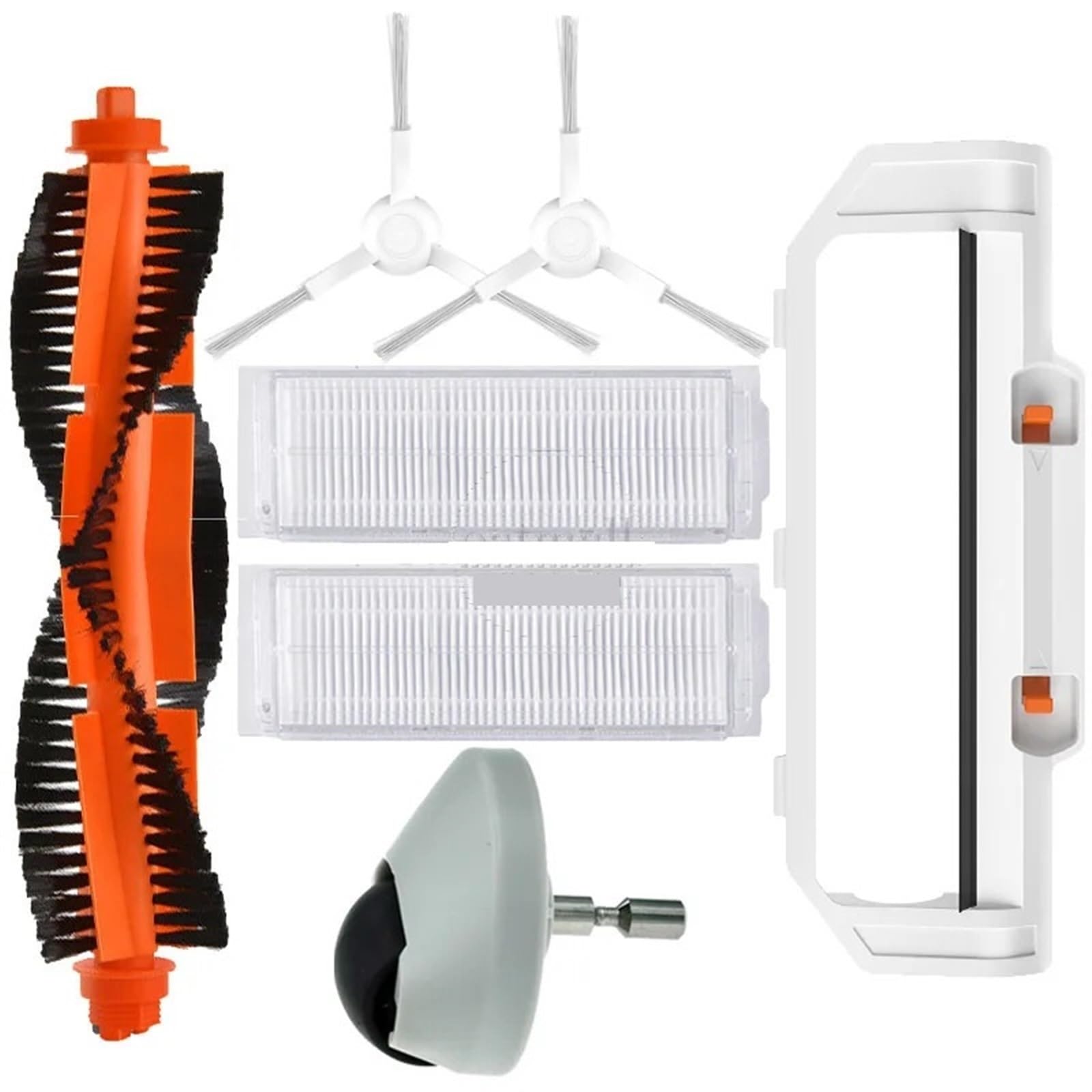 DEMULAX for Xiaomi, Roboter Vakuum S10 Zubehör Staubsauger Ersatzteile Ersatz Wichtigsten Pinsel Hepa-Filter Mopp Tuch Roboterstaubsauger-Zubehörset(QKL) von DEMULAX