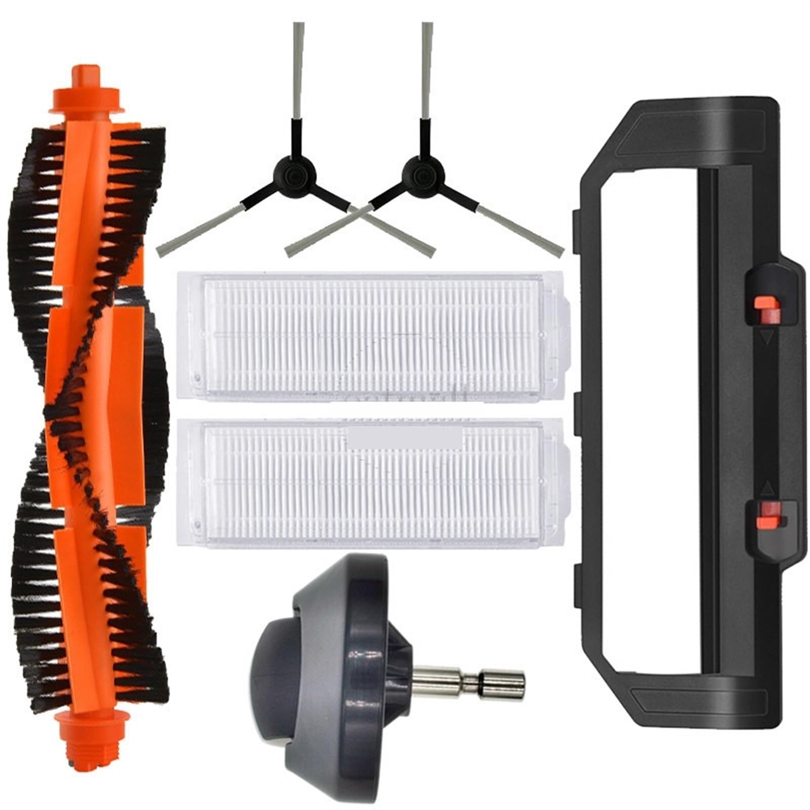 DEMULAX for Xiaomi, Roboter Vakuum S10 Zubehör Staubsauger Ersatzteile Ersatz Wichtigsten Pinsel Hepa-Filter Mopp Tuch Roboterstaubsauger-Zubehörset(TM) von DEMULAX