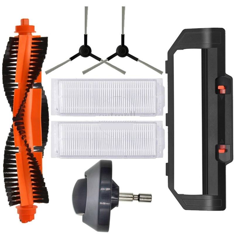 DEMULAX for Xiaomi, Roboter Vakuum S10 Zubehör Staubsauger Ersatzteile Ersatz Wichtigsten Pinsel Hepa-Filter Mopp Tuch Roboterstaubsauger-Zubehörset(TM) von DEMULAX