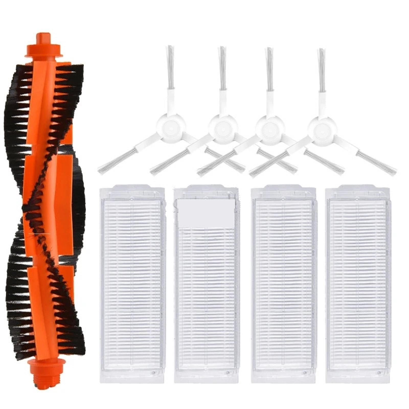 DEMULAX for Xiaomi, Roboter Vakuum S10 Zubehör Staubsauger Ersatzteile Ersatz Wichtigsten Pinsel Hepa-Filter Mopp Tuch Roboterstaubsauger-Zubehörset(ZLL) von DEMULAX