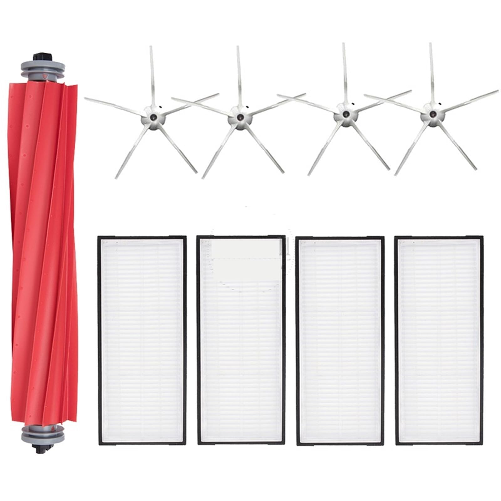 DEMULAX for Xiaomi, for Roborock, S7 / S7 Maxv Ultra, Zubehör, Ersatzteile, Staubsauger-Ersatzset, Rollenbürste, HEPA-Filter, Mopptuch Roboterstaubsauger-Zubehörset(JS) von DEMULAX