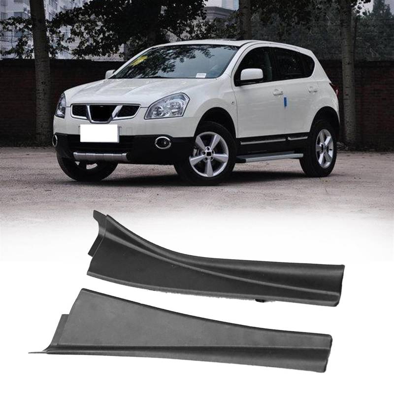 DEMUR For Nissan Qashqai J10 2008-2015, Auto-Frontscheibenwischer-Seitenverkleidungsabdeckung Wasserabweiser-Windlaufplatte links rechts Scheibenwischer-Seitenverkleidung von DEMUR