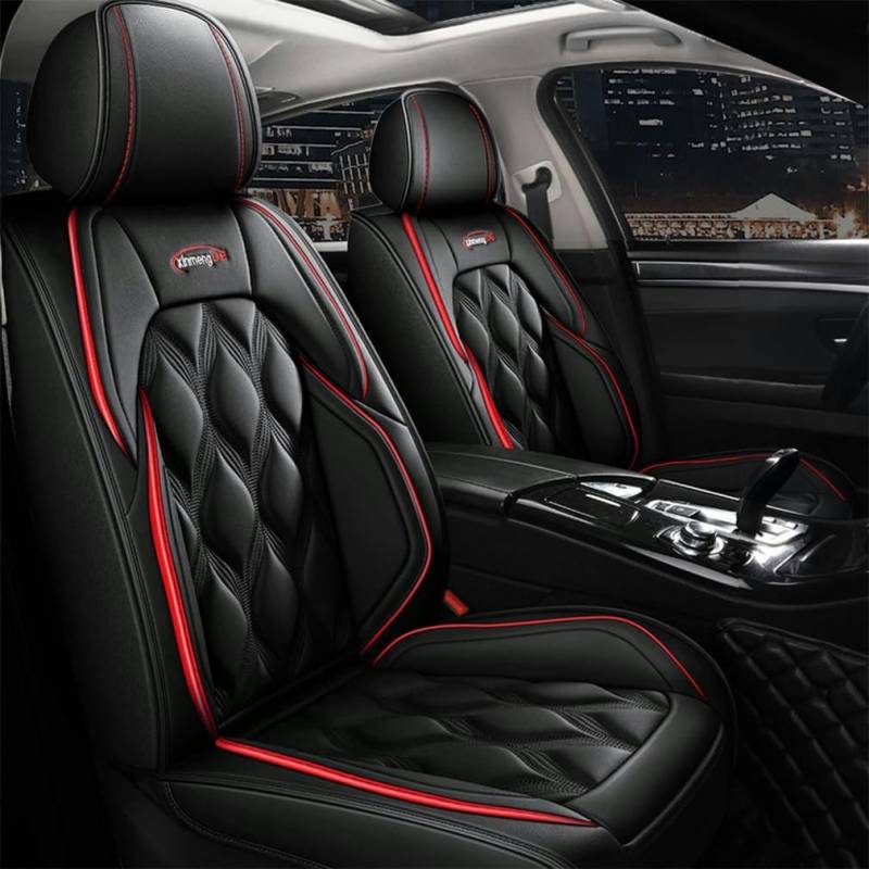 DENGFU Sitzbezüge Auto Autositzbezüge Universal Set für Mercedes Benz W204 2007-2014 C180 C200，C200 Sport，C220 Auto Zubehör,Schwarz von DENGFU