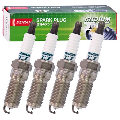 Denso 4x Zündkerze Iridium TT [Hersteller-Nr. ITV20TT] für Ford, Mazda, Opel, Saab, Volvo von DENSO