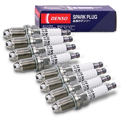 Denso 8x Zündkerze Nickel K20TXR für Alpina, Audi, Bedford, Bentley, BMW, Chevrolet, Citroën, Dacia, Fiat, Lancia, Land Rover, Mini, Morgan, Opel, Peu von DENSO