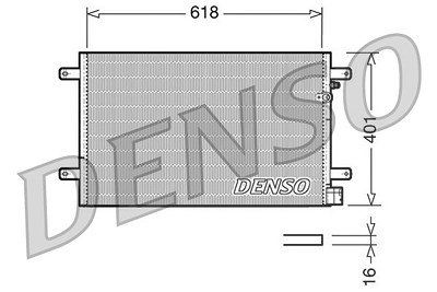 Denso Kondensator, Klimaanlage [Hersteller-Nr. DCN02006] für Audi, Seat von DENSO