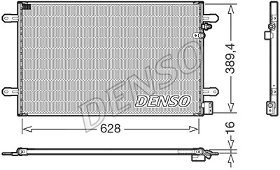 Denso Kondensator, Klimaanlage [Hersteller-Nr. DCN02037] für Audi von DENSO