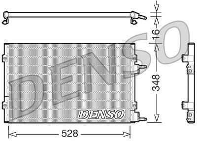 Denso Kondensator, Klimaanlage [Hersteller-Nr. DCN06003] für Chrysler von DENSO