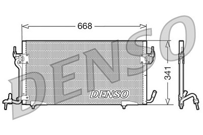 Denso Kondensator, Klimaanlage [Hersteller-Nr. DCN07010] für Citroën, Fiat, Lancia, Peugeot von DENSO