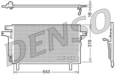 Denso Kondensator, Klimaanlage [Hersteller-Nr. DCN46016] für Nissan von DENSO