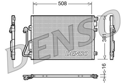 Denso Kondensator, Klimaanlage [Hersteller-Nr. DCN37001] für Dacia von DENSO