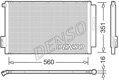 Denso Kondensator, Klimaanlage [Hersteller-Nr. DCN09043] für Fiat von DENSO