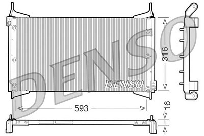 Denso Kondensator, Klimaanlage [Hersteller-Nr. DCN09012] für Fiat von DENSO