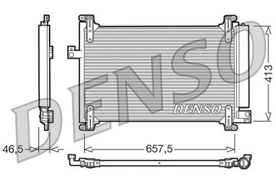 Denso Kondensator, Klimaanlage [Hersteller-Nr. DCN09083] für Fiat von DENSO