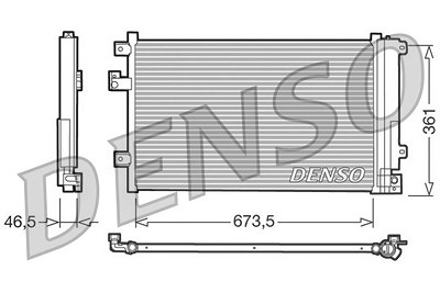 Denso Kondensator, Klimaanlage [Hersteller-Nr. DCN09084] für Fiat von DENSO