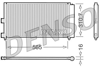 Denso Kondensator, Klimaanlage [Hersteller-Nr. DCN09070] für Fiat, Lancia von DENSO