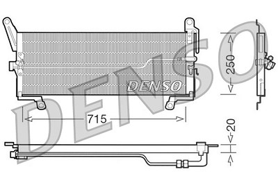 Denso Kondensator, Klimaanlage [Hersteller-Nr. DCN09098] für Fiat von DENSO