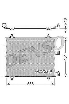 Denso Kondensator, Klimaanlage [Hersteller-Nr. DCN21005] für Citroën, Fiat, Lancia, Peugeot von DENSO