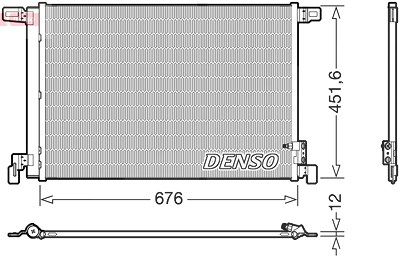Denso Kondensator, Klimaanlage [Hersteller-Nr. DCN02008] für Audi, VW von DENSO