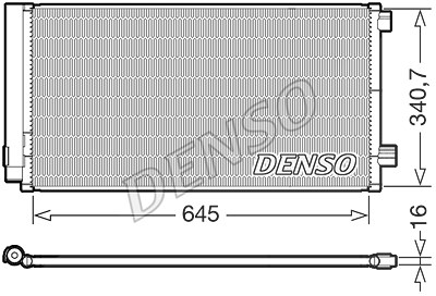 Denso Kondensator, Klimaanlage [Hersteller-Nr. DCN06020] für Fiat, Jeep von DENSO
