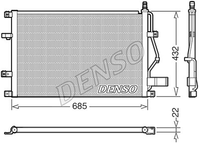 Denso Kondensator, Klimaanlage [Hersteller-Nr. DCN33013] für Volvo von DENSO