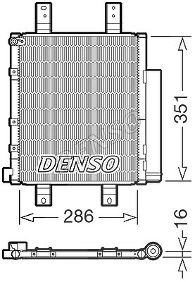 Denso Kondensator, Klimaanlage [Hersteller-Nr. DCN35005] für Daihatsu, Honda von DENSO