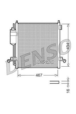 Denso Kondensator, Klimaanlage [Hersteller-Nr. DCN45001] für Mitsubishi von DENSO