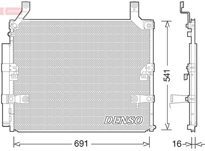 Denso Kondensator, Klimaanlage [Hersteller-Nr. DCN50032] für Lexus von DENSO