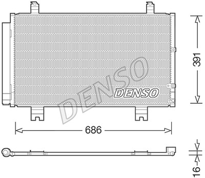 Denso Kondensator, Klimaanlage [Hersteller-Nr. DCN51013] für Lexus von DENSO