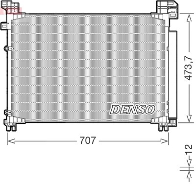 Denso Kondensator, Klimaanlage [Hersteller-Nr. DCN51020] für Lexus von DENSO