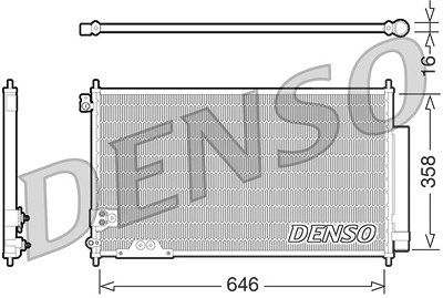 Denso Kondensator, Klimaanlage [Hersteller-Nr. DCN40009] für Honda von DENSO