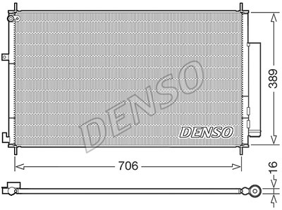 Denso Kondensator, Klimaanlage [Hersteller-Nr. DCN40024] für Honda von DENSO