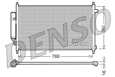 Denso Kondensator, Klimaanlage [Hersteller-Nr. DCN40004] für Honda von DENSO