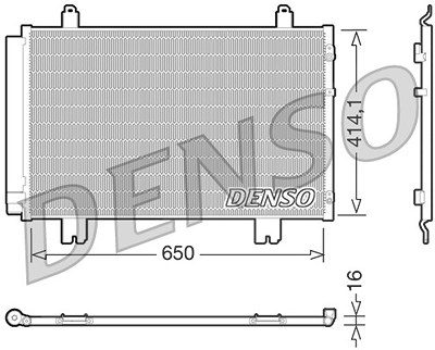 Denso Kondensator, Klimaanlage [Hersteller-Nr. DCN51009] für Lexus von DENSO