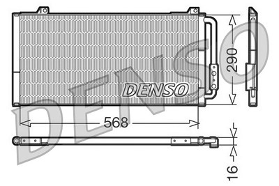 Denso Kondensator, Klimaanlage [Hersteller-Nr. DCN24001] für Maserati, Mg, Rover von DENSO