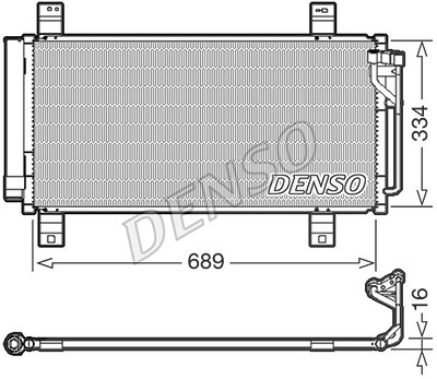 Denso Kondensator, Klimaanlage [Hersteller-Nr. DCN44008] für Mazda von DENSO