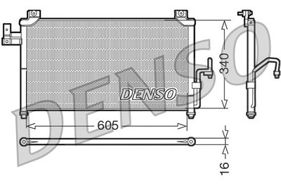 Denso Kondensator, Klimaanlage [Hersteller-Nr. DCN44005] für Mazda von DENSO