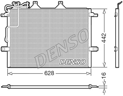 Denso Kondensator 628x441x16 [Hersteller-Nr. DCN17018] für Mercedes-Benz von DENSO