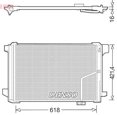 Denso Kondensator, Klimaanlage [Hersteller-Nr. DCN17035] für Mercedes-Benz von DENSO