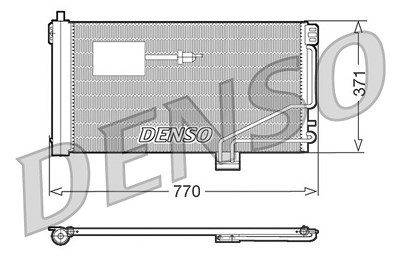 Denso Kondensator, Klimaanlage [Hersteller-Nr. DCN17015] für Mercedes-Benz von DENSO