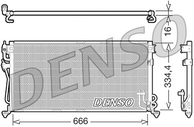Denso Kondensator, Klimaanlage [Hersteller-Nr. DCN45002] für Mitsubishi von DENSO
